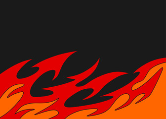 Aufkleber - Simple background with flame pattern and with some copy space area