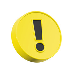 Poster - alert sign icon 3d rendering