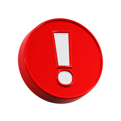 Poster - alert sign icon 3d rendering