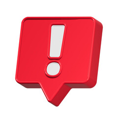 Poster - alert sign icon 3d rendering
