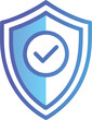 © designboundary - Blue Shield with Check Mark Symbolizing Security, Protection, and Validation Online