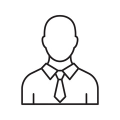 Fototapete - Businessman user profile icon representing a professional employee or corporate manager an avatar for business account contact or identity