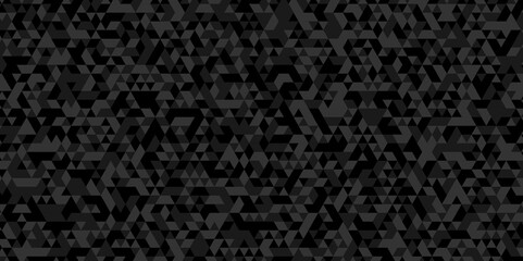 Fototapete - 	
Abstract black and gray geometric wall tile and metal cube background triangle wallpaper. Seamless geometric pattern low polygon backdrop background. Gray diamond overlap polygonal background.