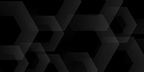 Fototapete - Geometric vector illustration design. Abstract minimalist triangle cube technology lines. Modern pattern elegant black line template background.	
