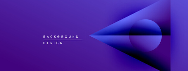 Leinwandbilder - Abstract purple gradient background. Overlapping circles create dynamic visual effect. Minimalist design suitable for presentations, branding.