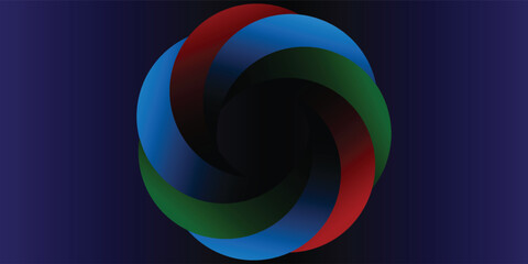 Poster - three colored circle logo for business cards, brochures, and websites
