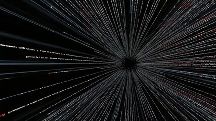 Poster - Abstract visualization of computer code and data streams in motion, representing technology and digital information flow