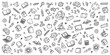 © Ezzy - Set of back to school doodle element pattern background design