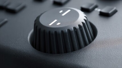 Poster - Close-up of a dark gray control knob.
