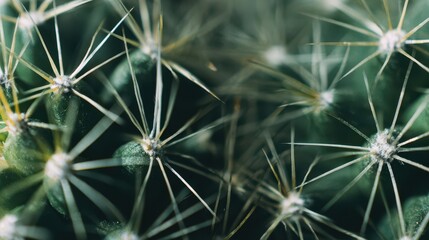 Poster - Close-up view of a cactus's spines.