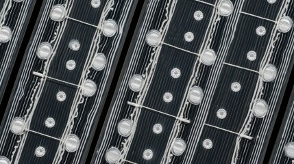 Poster - Close-up view of a patterned black and white design.