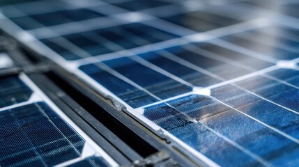 Poster - Close-up view of solar panels.
