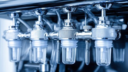 Poster - Close-up of industrial filtration components.