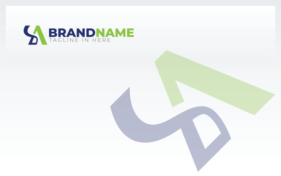 Letter A and S logo formed with simple and modern shape