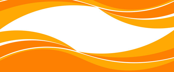 Poster - Vector orange line background curve element with white space for text and message design, overlapping layers, vector