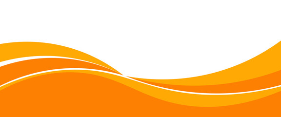 Poster - Vector orange line background curve element with white space for text and message design, overlapping layers, vector