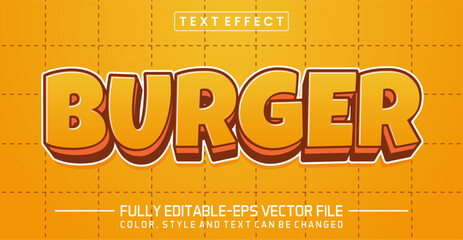 Poster - Burger font Text effect editable