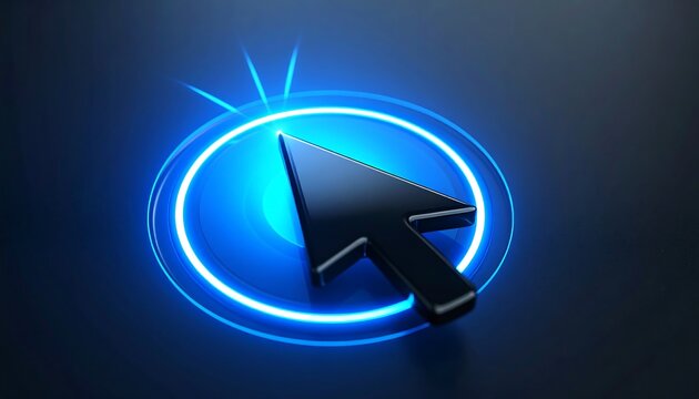 3D cursor on glowing circle
