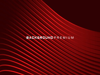 Poster - Abstract red geometric lines on red background. Modern shiny gradient red futuristic pattern. Futuristic technology concept, suitable for cover, poster, banner, flyer, website, etc.	

