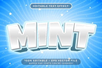 Poster - mint 3d text effect and editable text effect