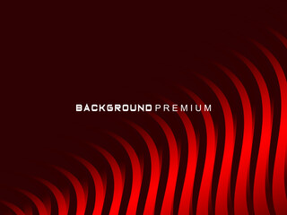 Poster - Abstract red geometric lines on red background. Modern shiny gradient red futuristic pattern. Futuristic technology concept, suitable for cover, poster, banner, flyer, website, etc.	
