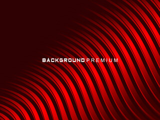 Poster - Abstract red geometric lines on red background. Modern shiny gradient red futuristic pattern. Futuristic technology concept, suitable for cover, poster, banner, flyer, website, etc.	
