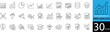 © mstlily - Minimal Data Analysis Line Icon Set 30 Clean Outline Designs for Stats, Charts, and Business Intelligence Use
