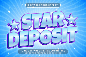 Poster - star deposit 3d text effect and editable text effect