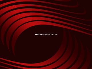 Poster - Abstract red geometric lines on red background. Modern shiny gradient red futuristic pattern. Futuristic technology concept, suitable for cover, poster, banner, flyer, website, etc.	
