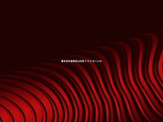 Poster - Abstract red geometric lines on red background. Modern shiny gradient red futuristic pattern. Futuristic technology concept, suitable for cover, poster, banner, flyer, website, etc.	

