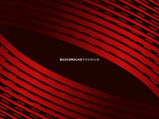 Poster - Abstract red geometric lines on red background. Modern shiny gradient red futuristic pattern. Futuristic technology concept, suitable for cover, poster, banner, flyer, website, etc.	
