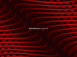 Poster - Abstract red geometric lines on red background. Modern shiny gradient red futuristic pattern. Futuristic technology concept, suitable for cover, poster, banner, flyer, website, etc.	

