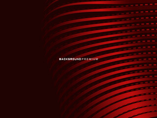 Poster - Abstract red geometric lines on red background. Modern shiny gradient red futuristic pattern. Futuristic technology concept, suitable for cover, poster, banner, flyer, website, etc.	
