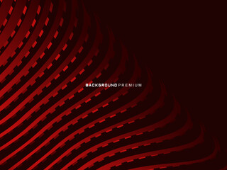 Poster - Abstract red geometric lines on red background. Modern shiny gradient red futuristic pattern. Futuristic technology concept, suitable for cover, poster, banner, flyer, website, etc.	
