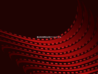 Poster - Abstract red geometric lines on red background. Modern shiny gradient red futuristic pattern. Futuristic technology concept, suitable for cover, poster, banner, flyer, website, etc.	
