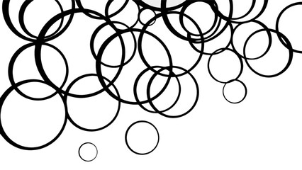 Poster - Abstract black and white circles pattern background design graphic illustration vector art decoration element 100