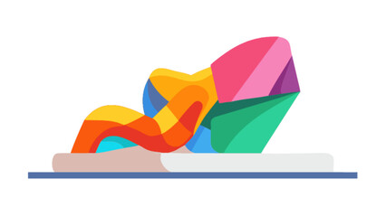 Poster - Colorful abstract geometric shapes design for modern art graphic design and creative background concept art