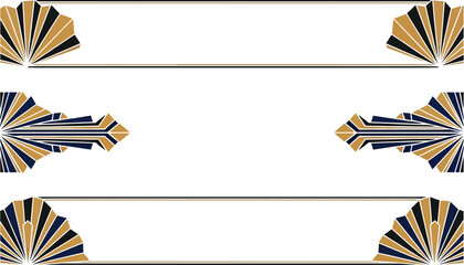 Poster - Art deco banner templates vector design elements for graphic design and web design projects