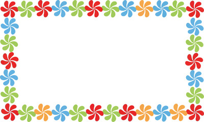 Poster - Colorful flower frame vector illustration design for greeting card invitation background template