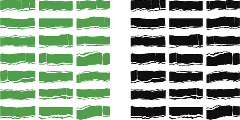 Poster - Torn paper edges vector design elements for scrapbooking and crafting projects templates and backgrounds