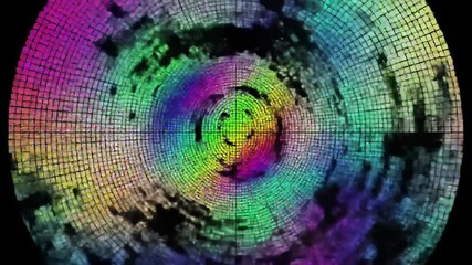 Colorful circular mosaic pattern