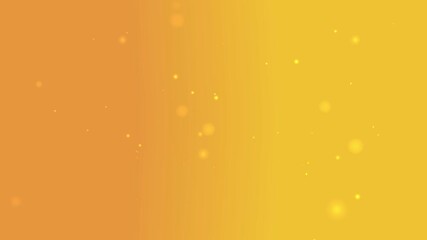 Wall Mural - Orange yellow gradient background with glowing bokeh particles ideal for festive events such as Diwali Christmas or summer party design template and seasonal holiday decoration