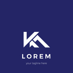 Aufkleber - KA alphabet letter icon vector logo