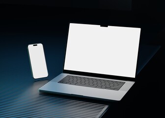 Wall Mural - Responsive Web Design and website Mockup, Devices Mock up, Smartphone desktop tablet laptop template Mockup