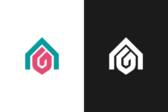 The logo is in the shape of the letter G with a house symbol and a shield