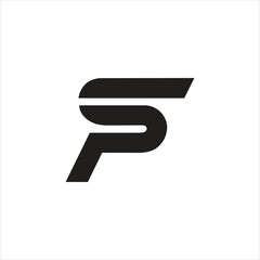 Leinwandbilder - Minimalist letter SP or PS logo design branding template.