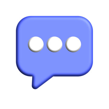 Three Dots in a Blue Speech Bubble: A Simple Communication Icon