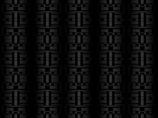 Poster - Black metal texture steel background. Perforated metal sheet.	

