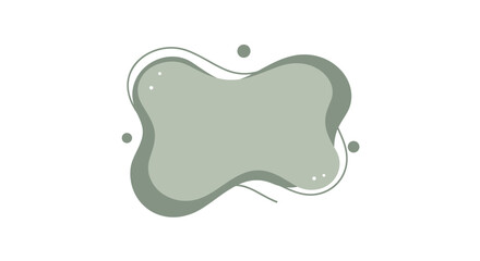 Poster - Abstract green organic shape with fluid dynamics and minimalist design