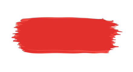 Poster - Bold red brush stroke on white background for creative designs